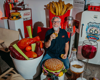 John Miller in his studio in Bloomington, Illinois, 2023. Photo: Jamie Kelter Davis